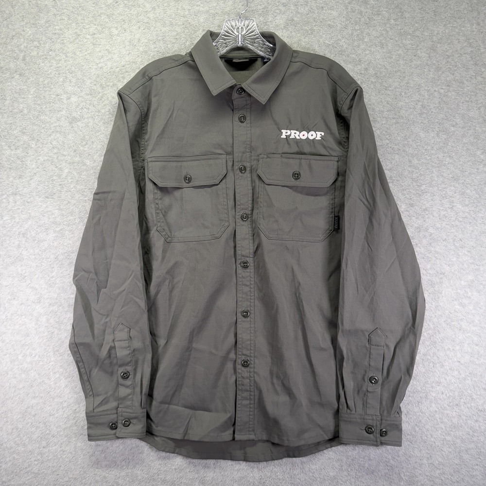 KUIU Shirt Mens Medium Gray Button Up Motive Long Sleeve Workgrade Hunting